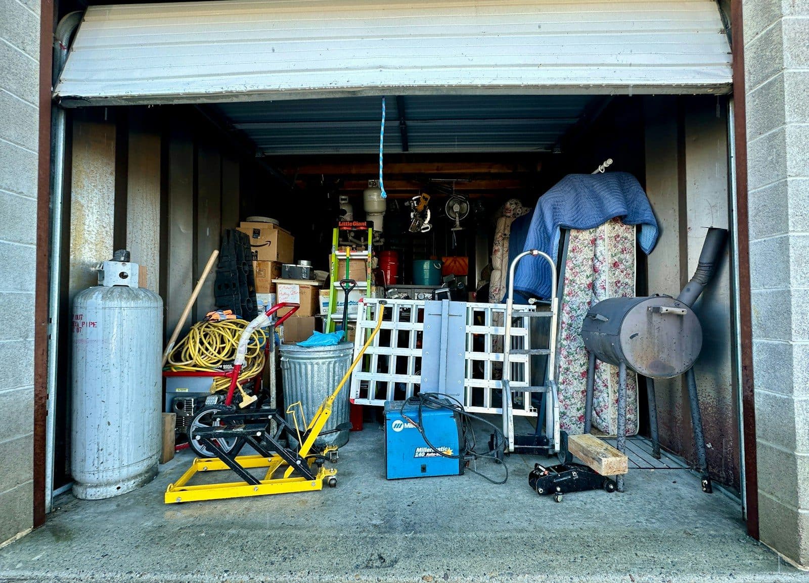 A cluttered space before the cleanout